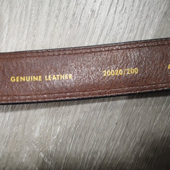2 / $30.00 - Browning Men's Size 40 Leather Dark Brown Belt with Brass Buckle - Picture 7 of 11